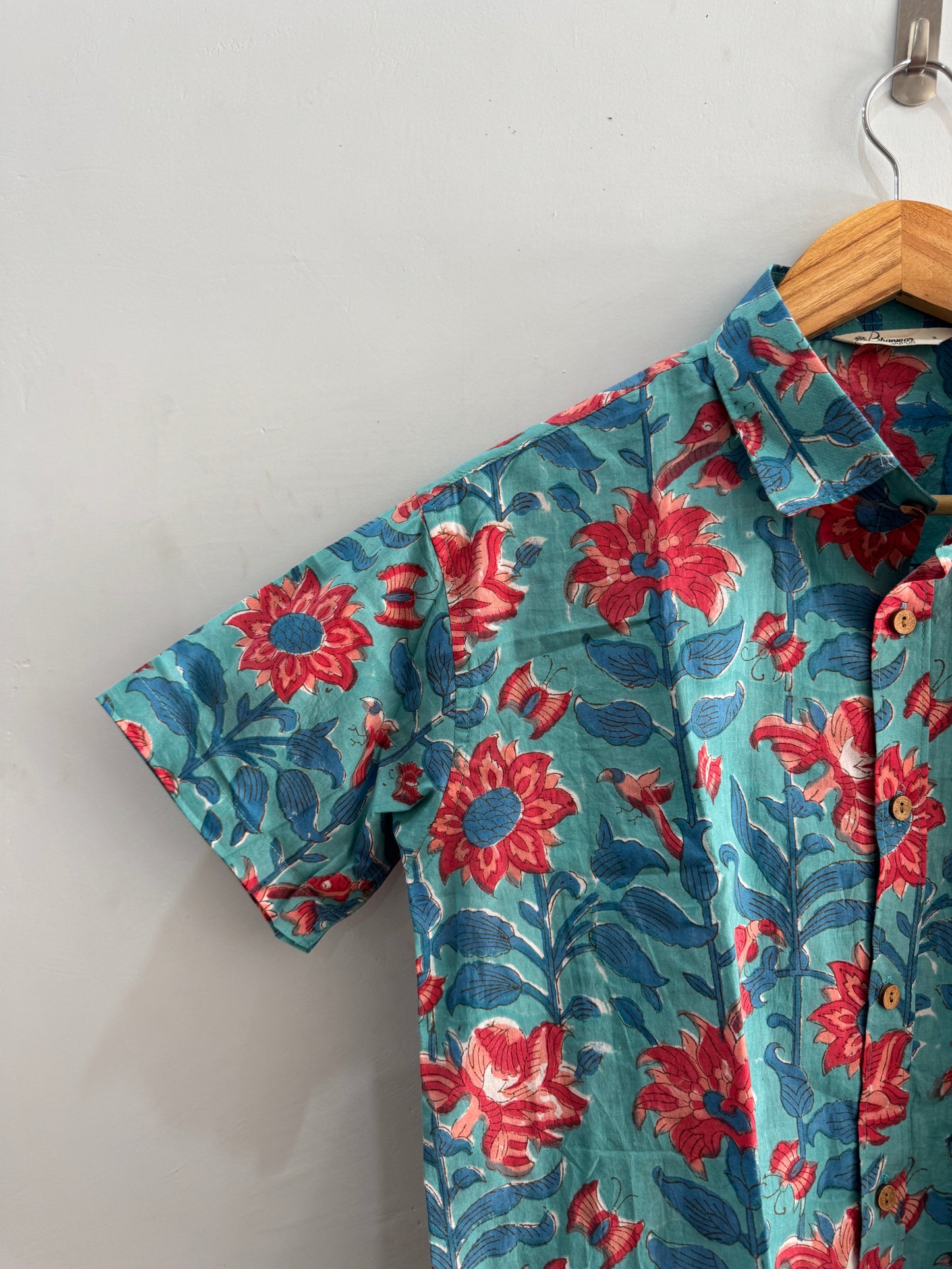Coral | Hand block Printed Shirts