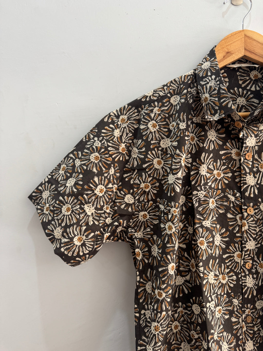 Sun Flower | Hand block Cotton Printed Shirt