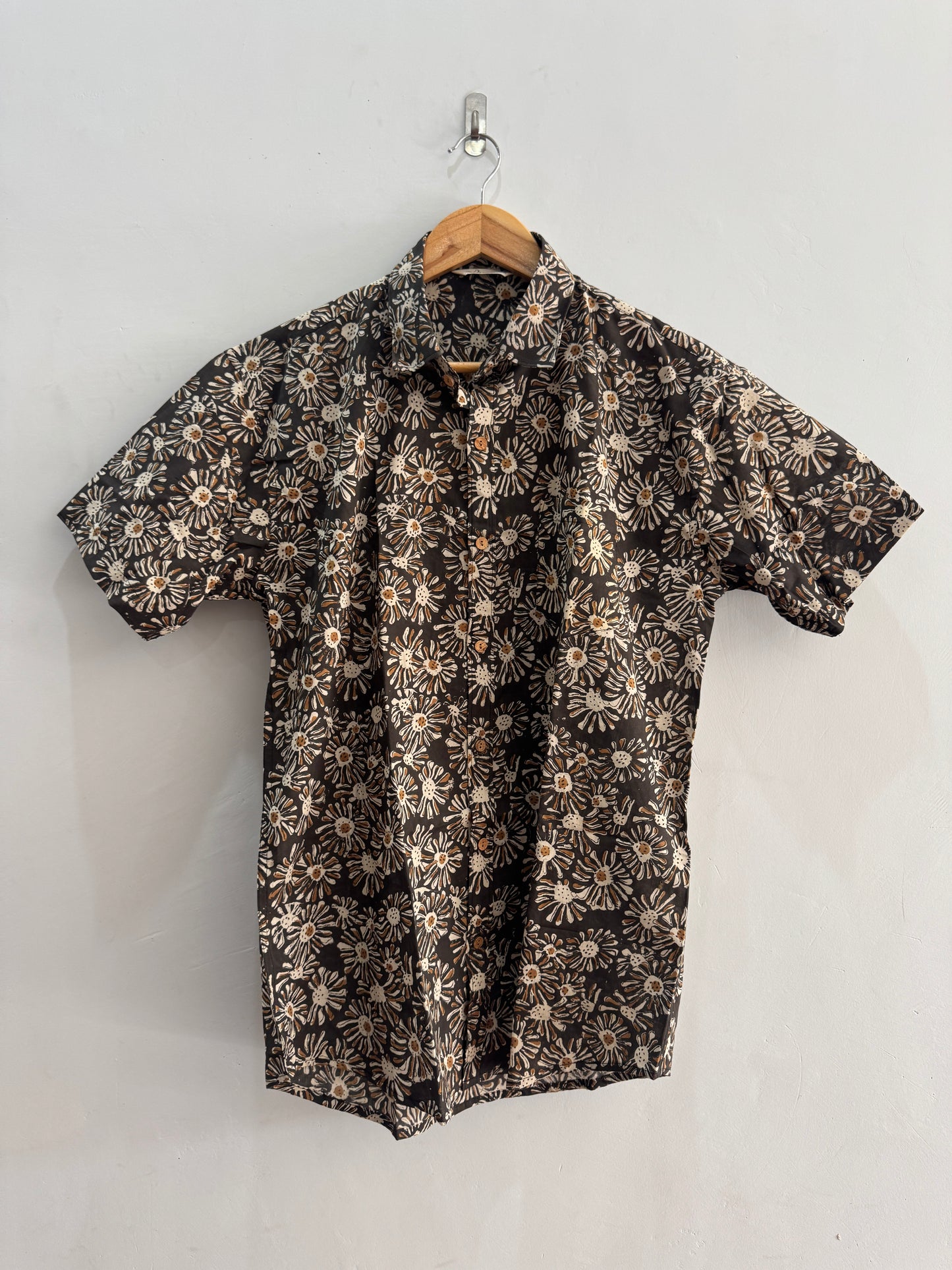Sun Flower | Hand block Cotton Printed Shirt