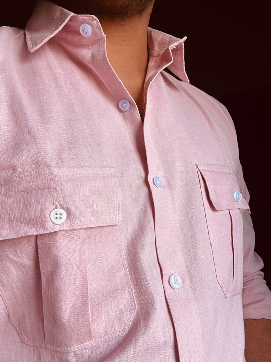 Opera Safari | Pink Men's Semi Formal Shirt