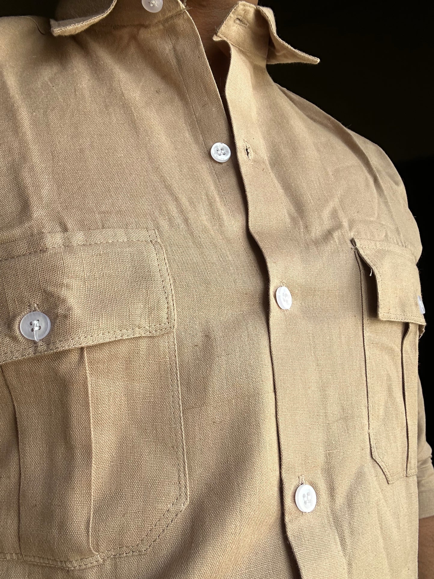 Golden Mist | Khaki Men's Casual Shirt