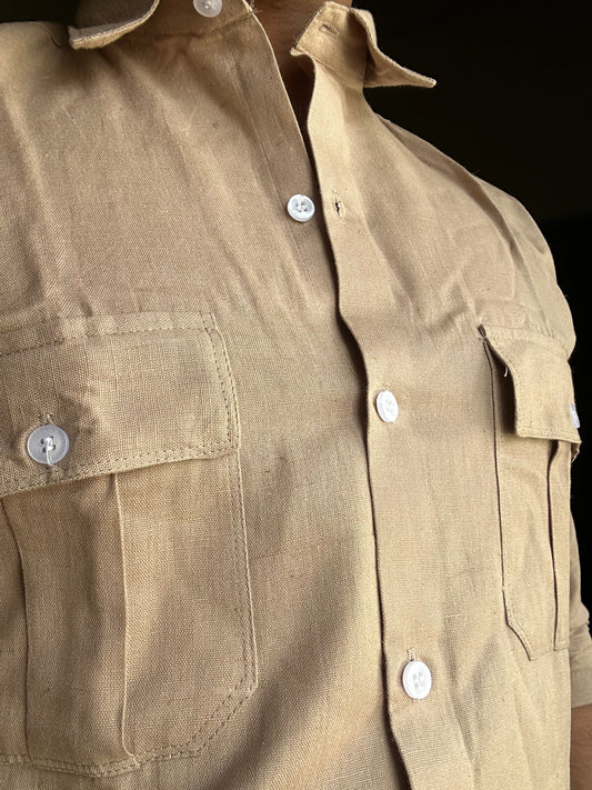 Golden Mist | Khaki Men's Casual Shirt