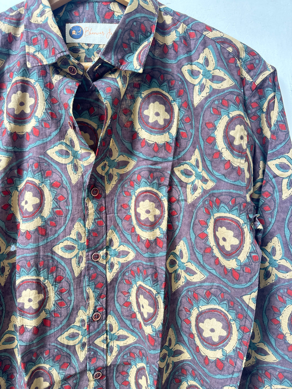 Indigo Medallion | Ajrakh Handblocked |  Bagru Premium Cotton Shirts