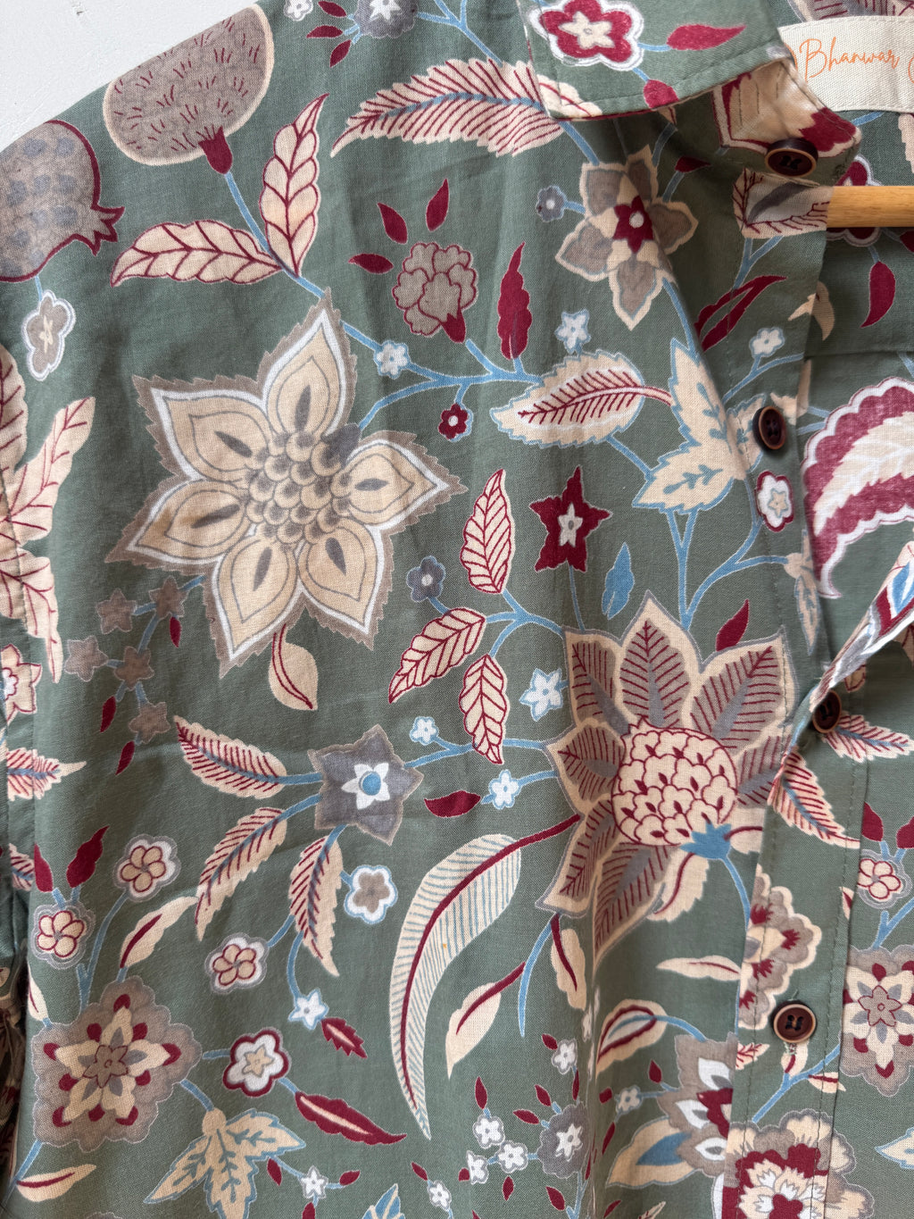 Olive Botanica Premium Shirt | Pure Cotton Printed Shirts