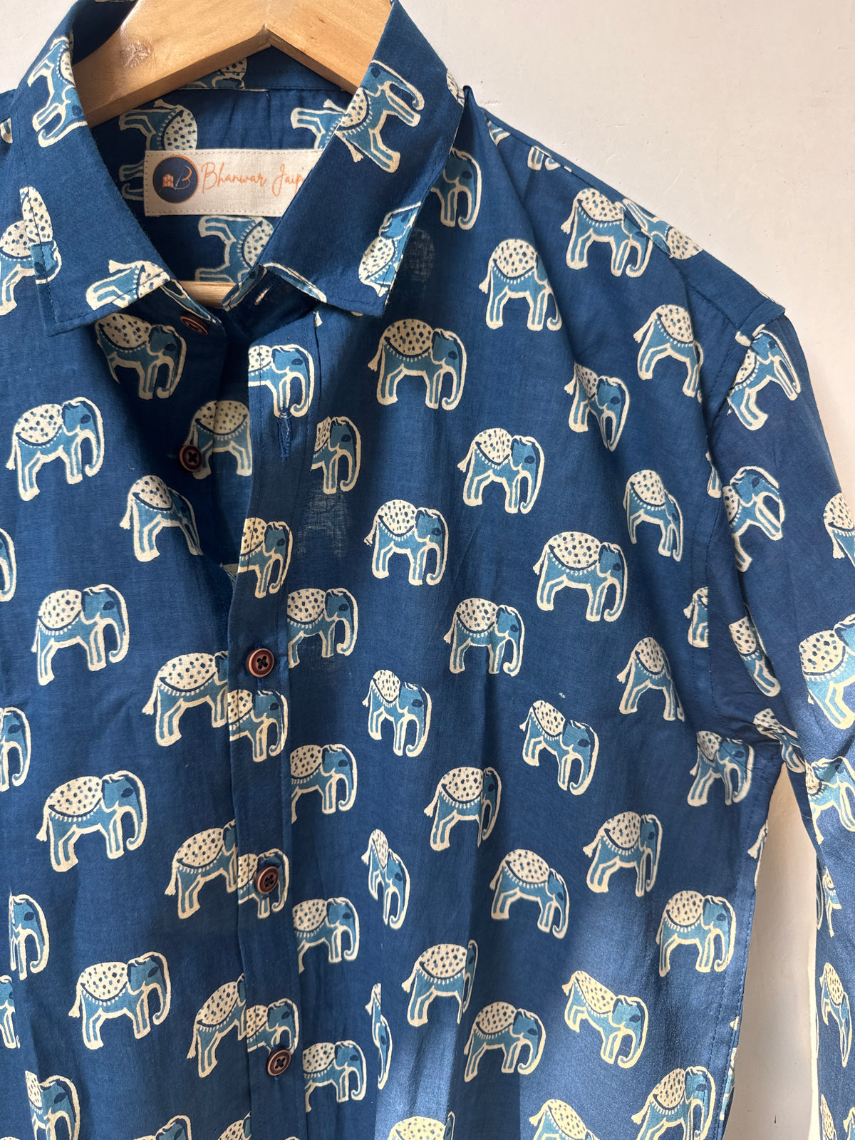 Indigo Maharaja Premium Shirt | Pure Cotton Printed Shirts