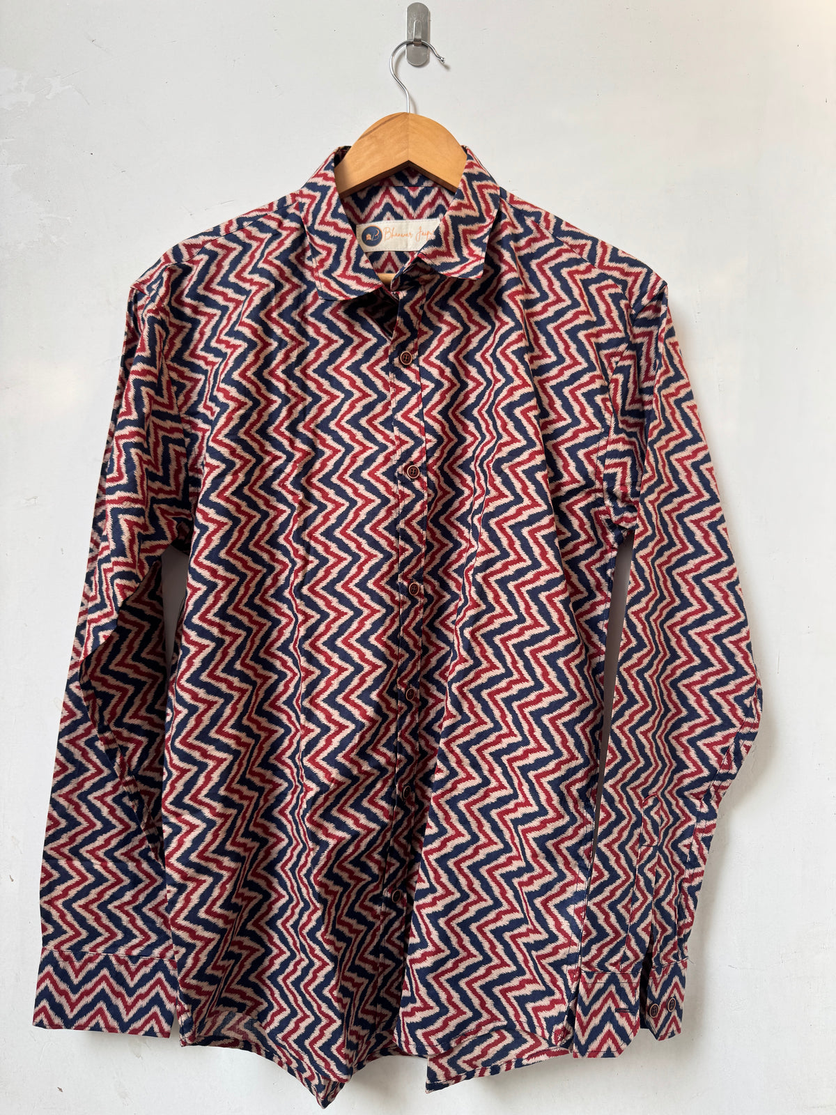 Monaco Wave Shirt | Sanganeri Premium Cotton Shirts