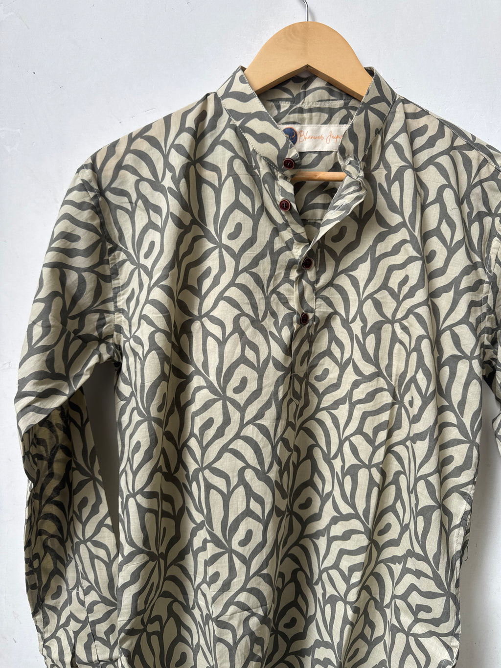 Aranya – Premium Printed Short Kurta for Men
