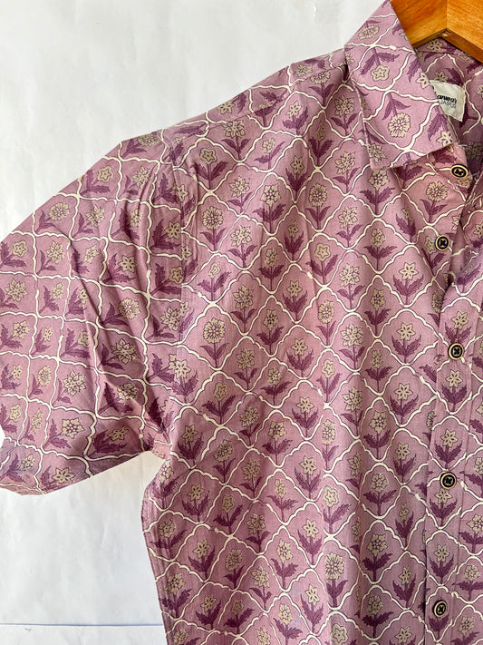 Purple Garden | Sanganeri shirt