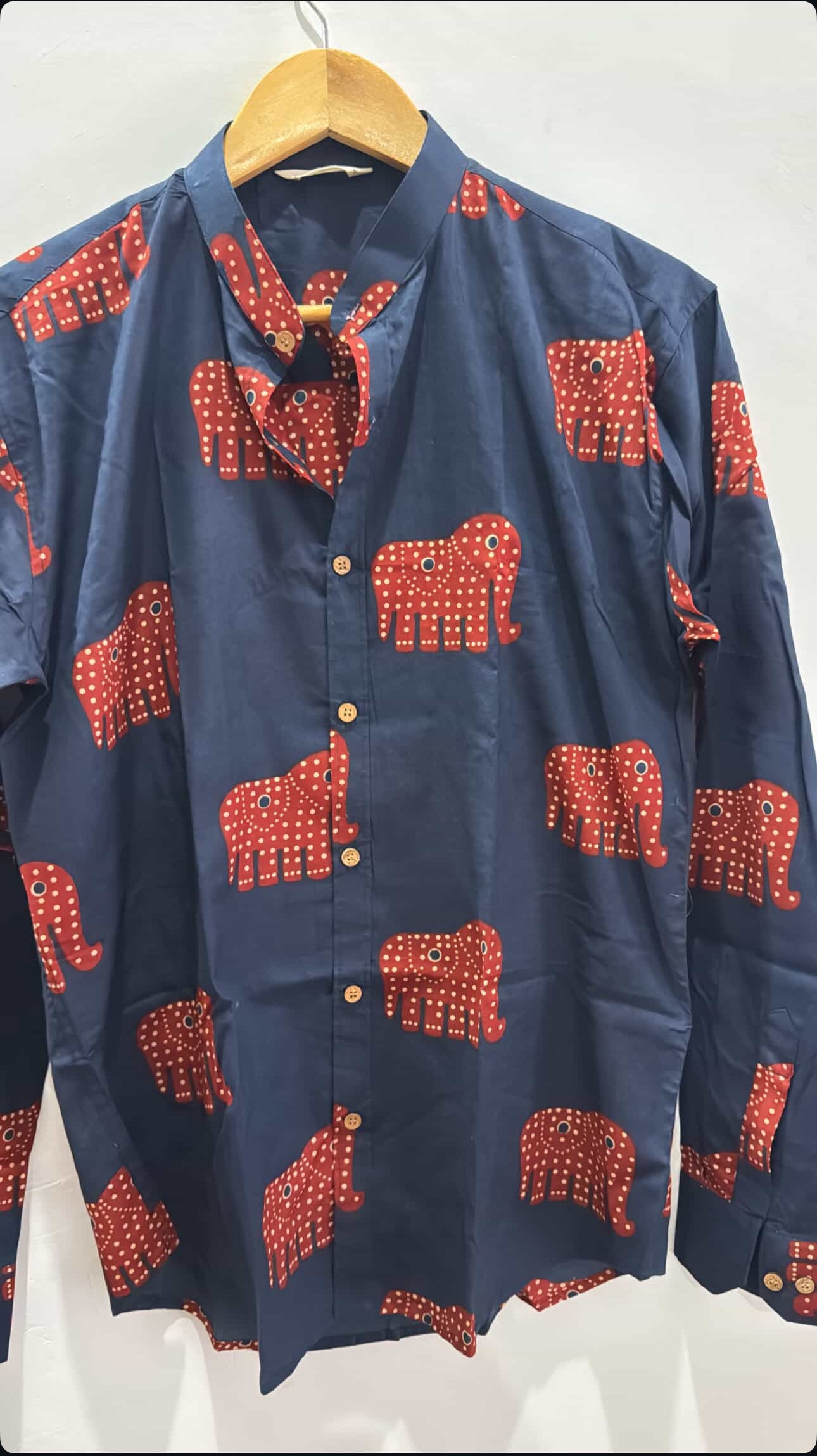 Pinnacle | Mandarin Collar | Hand-block Cotton Printed Cotton Shirts