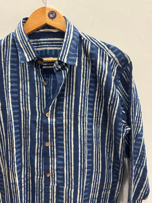 Indigo Bold | Handblock Cotton Printed Shirts