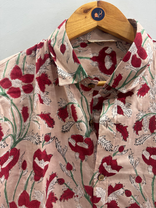 Gerbera | Hand-block Cotton Printed Shirts