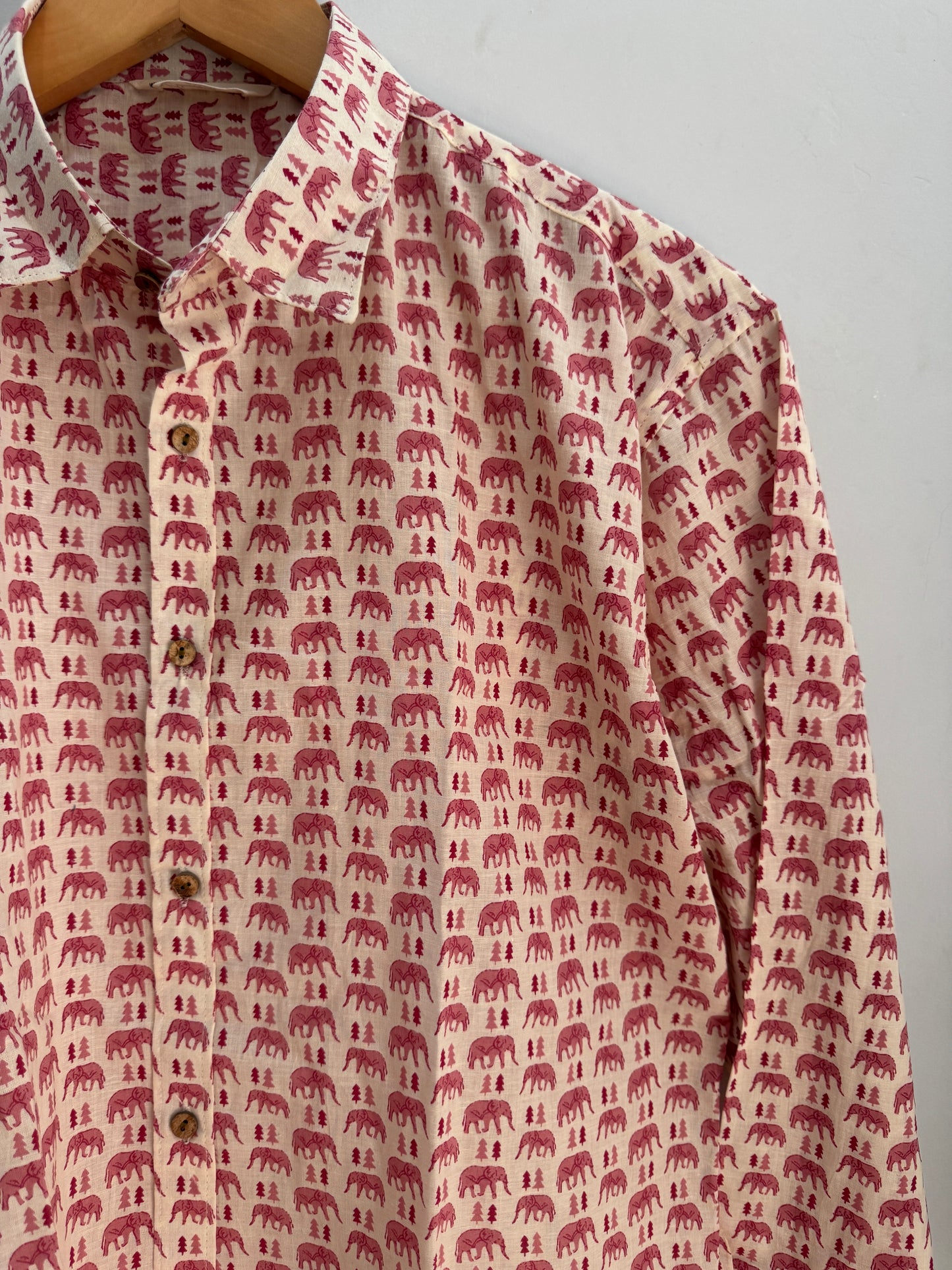 Light Elephant | Hand block Printed Shirts