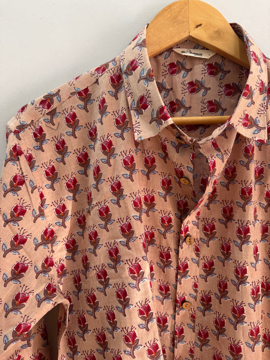 Cosmos | Hand-Block Cotton Printed Shirt