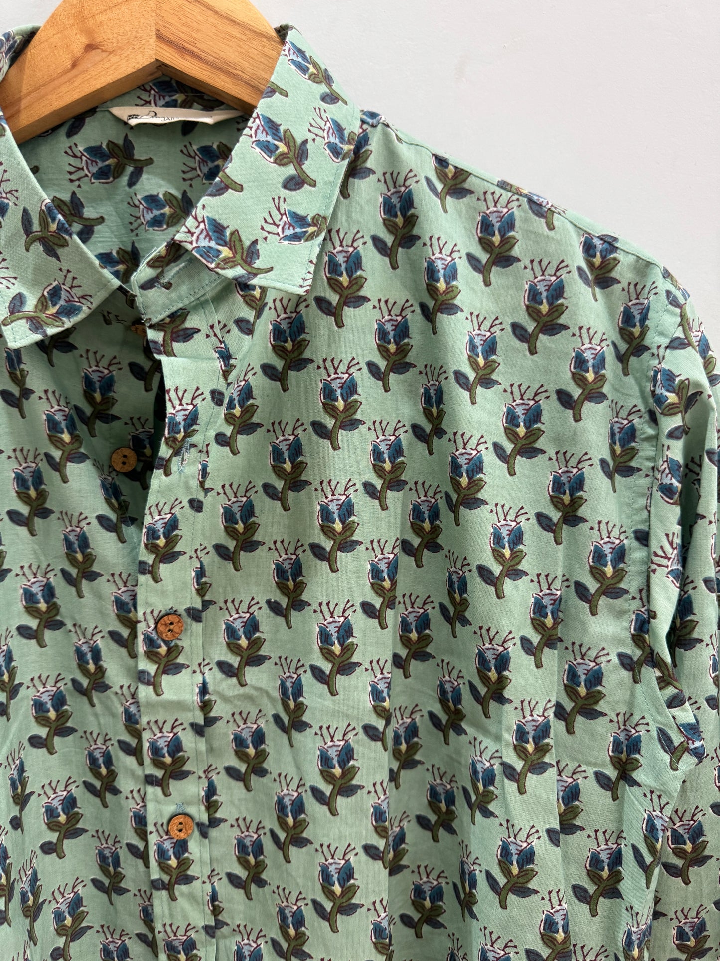 Pistachio | Handblock Cotton Shirts