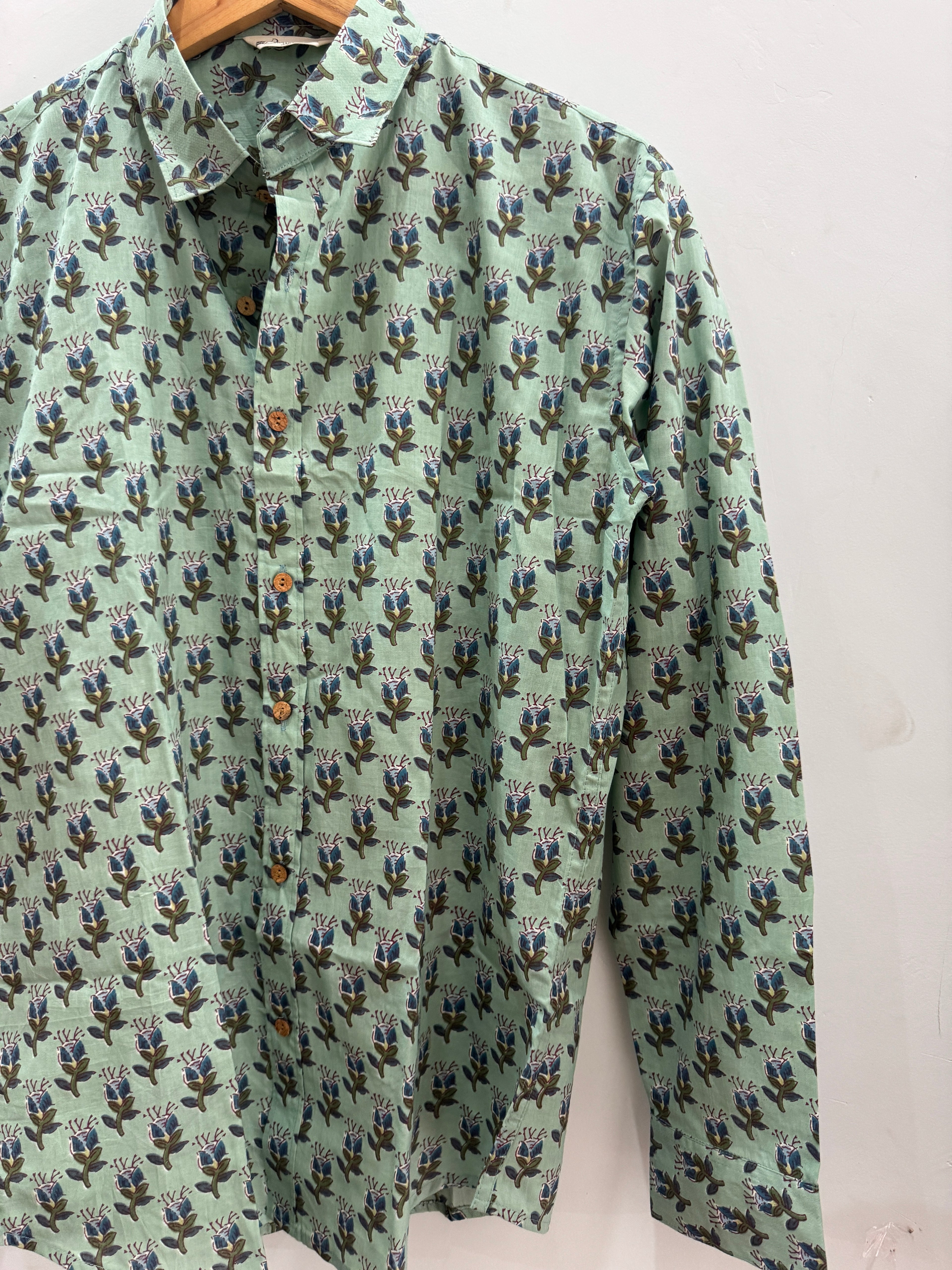 Pistachio | Handblock Cotton Shirts