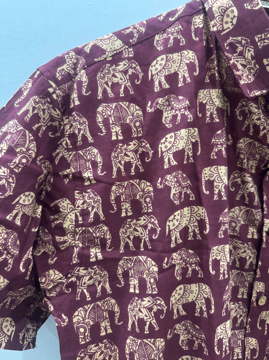 Purpele | Mens Cotton Printed Shirts