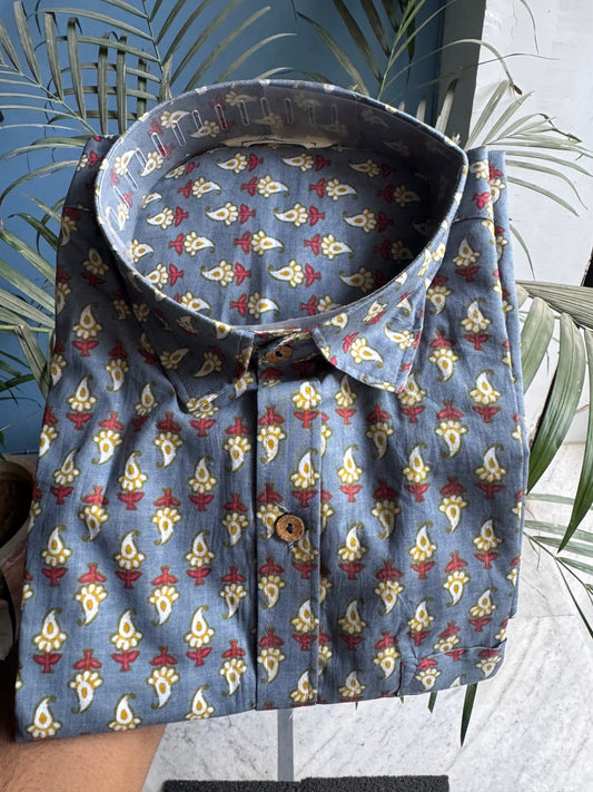 Iris |100% Pure Cotton Men's Shirts | Half Sleeves