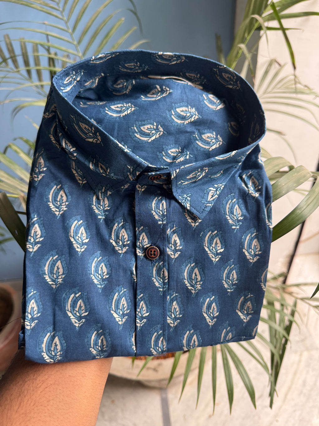 Blue Gillia | Handblock  Cotton Men's Shirts