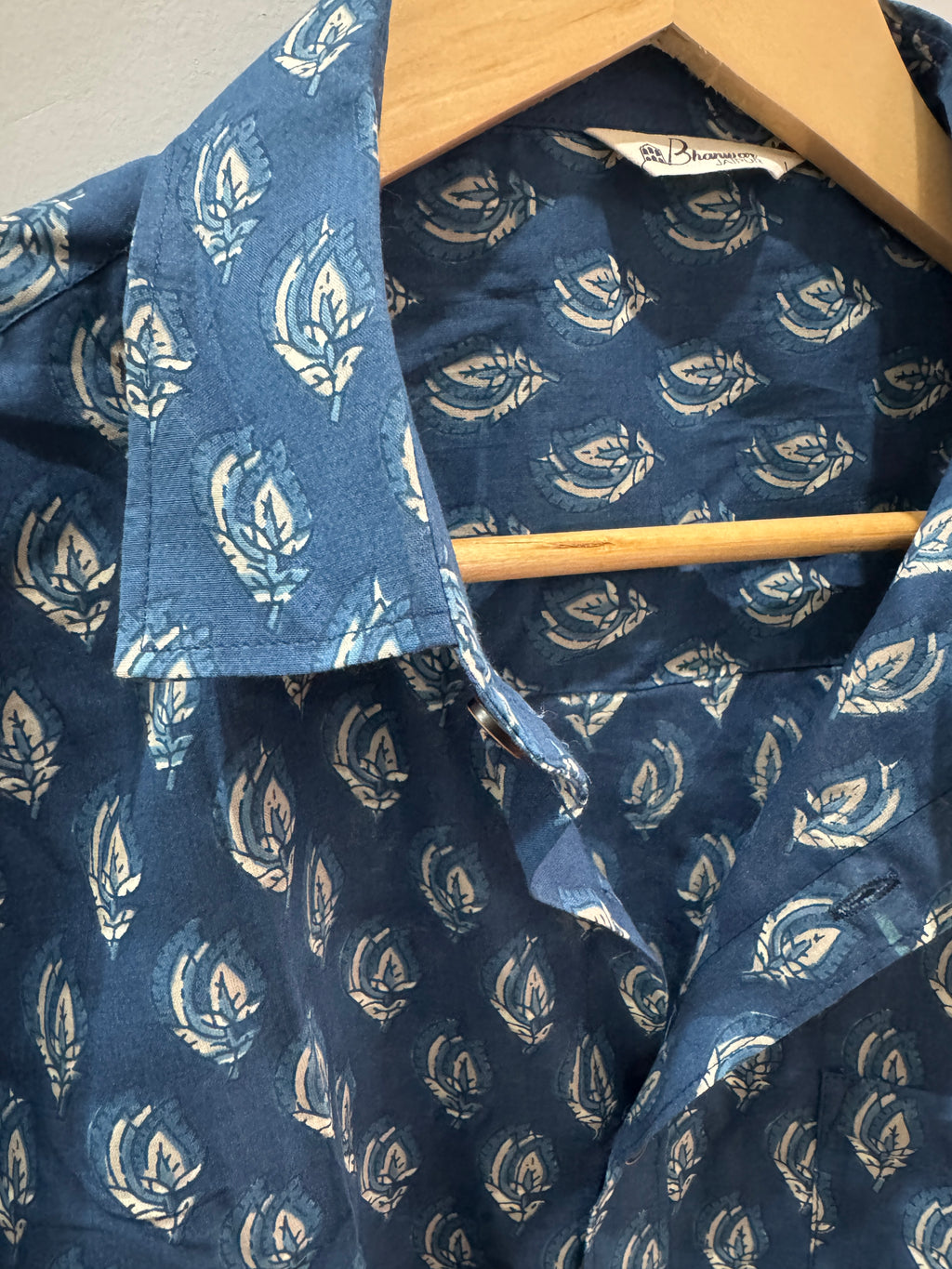 Blue Gillia | Handblock  Cotton Men's Shirts
