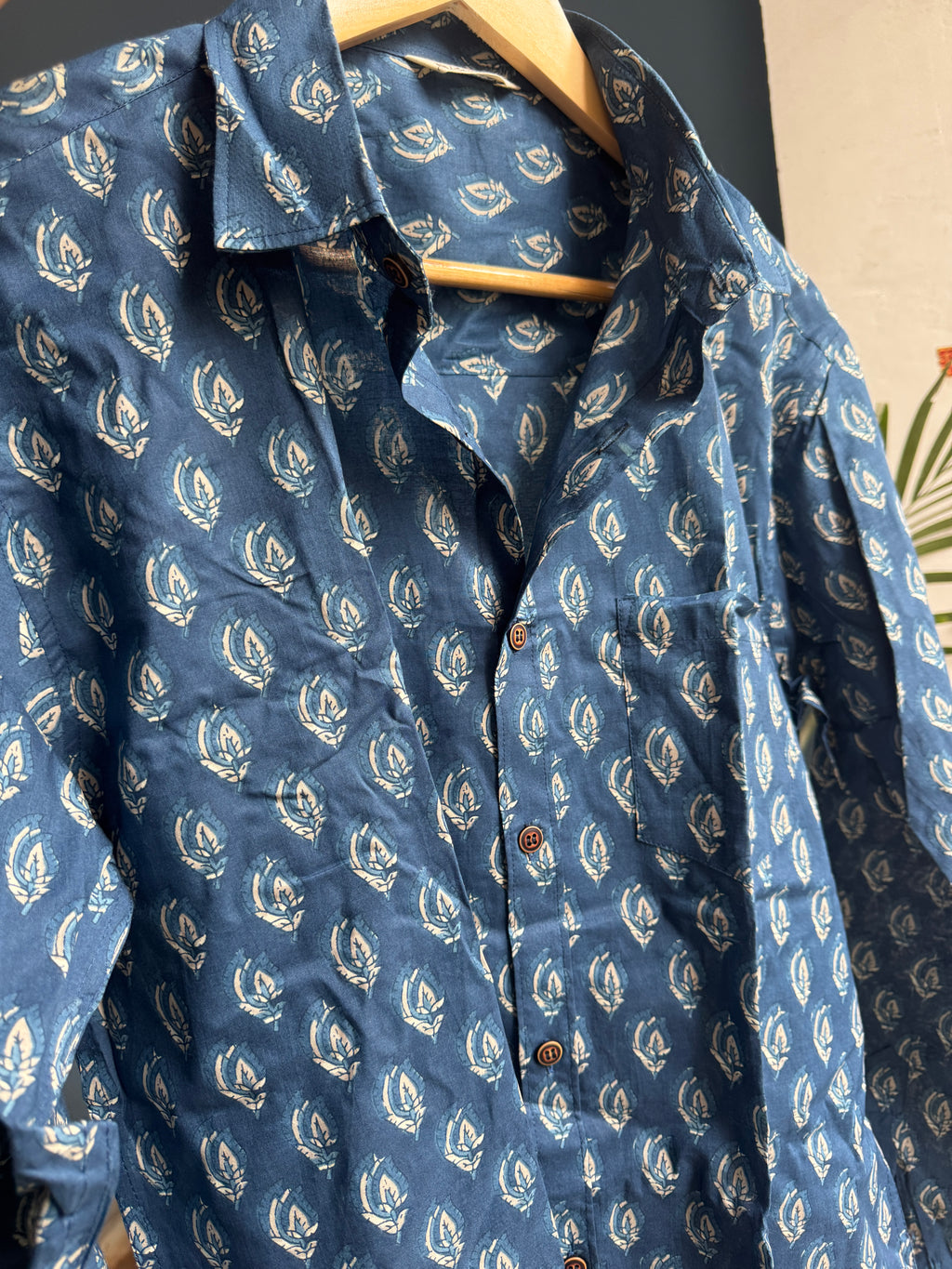 Blue Gillia | Handblock  Cotton Men's Shirts