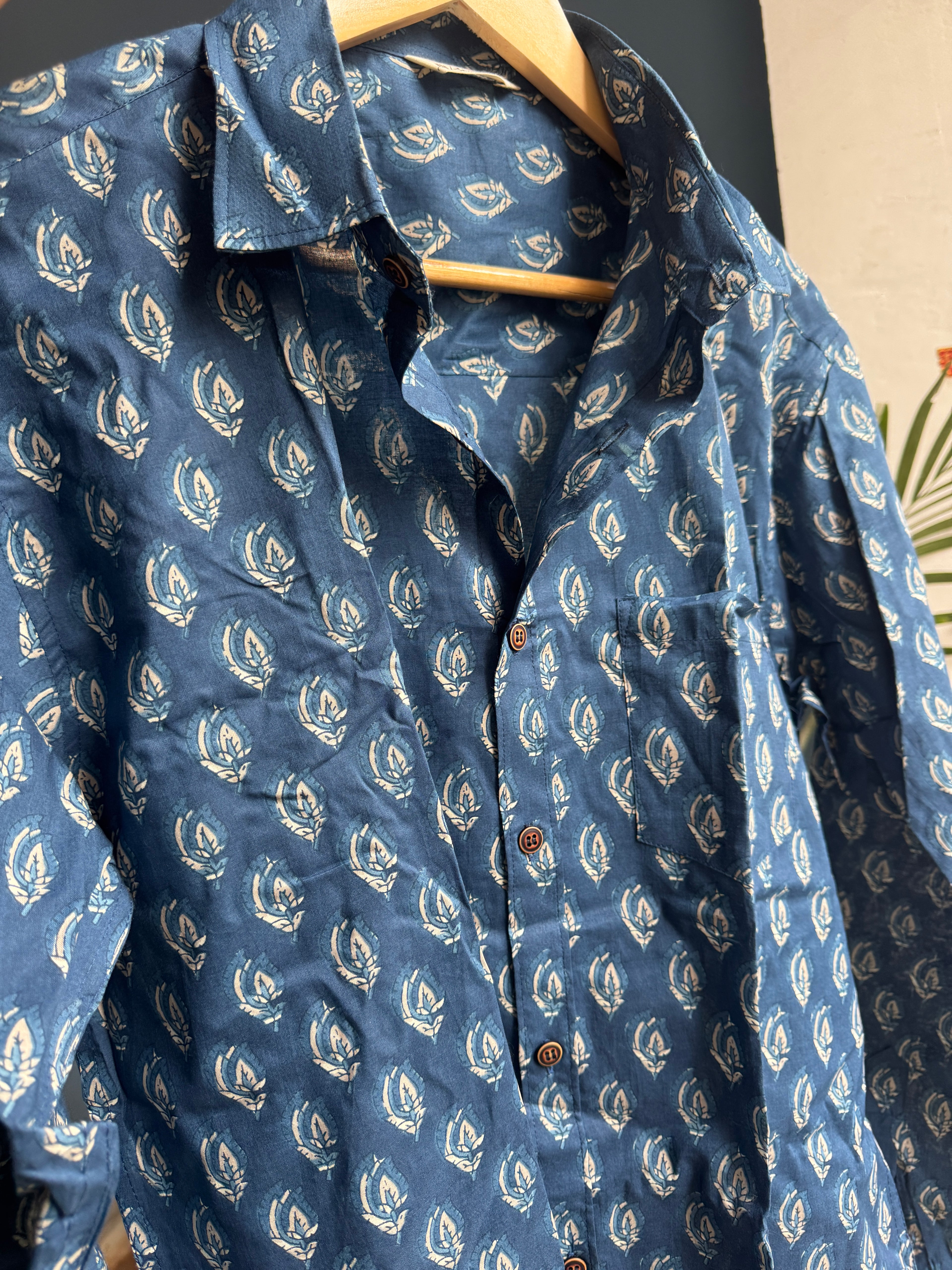 Blue Gillia | Handblock  Cotton Men's Shirts