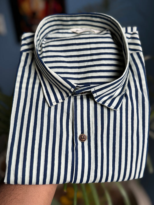 Supreme Stripes (Blue) | Finest Pure Cotton Men's Shirts