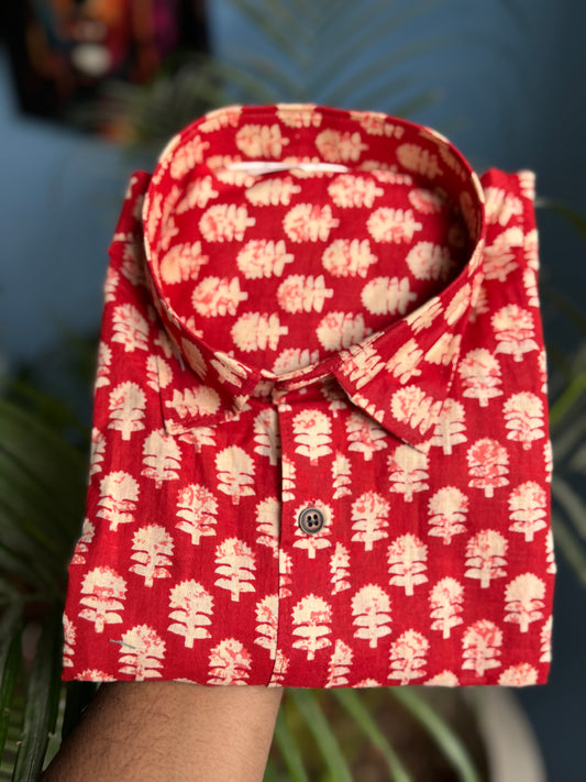 Jaipuri Buta | Finest Pure Cotton Men's Shirts (Full Sleeves)