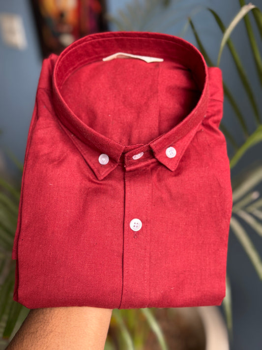 Dusty Marron | Finest Pure Linen Men's Shirts