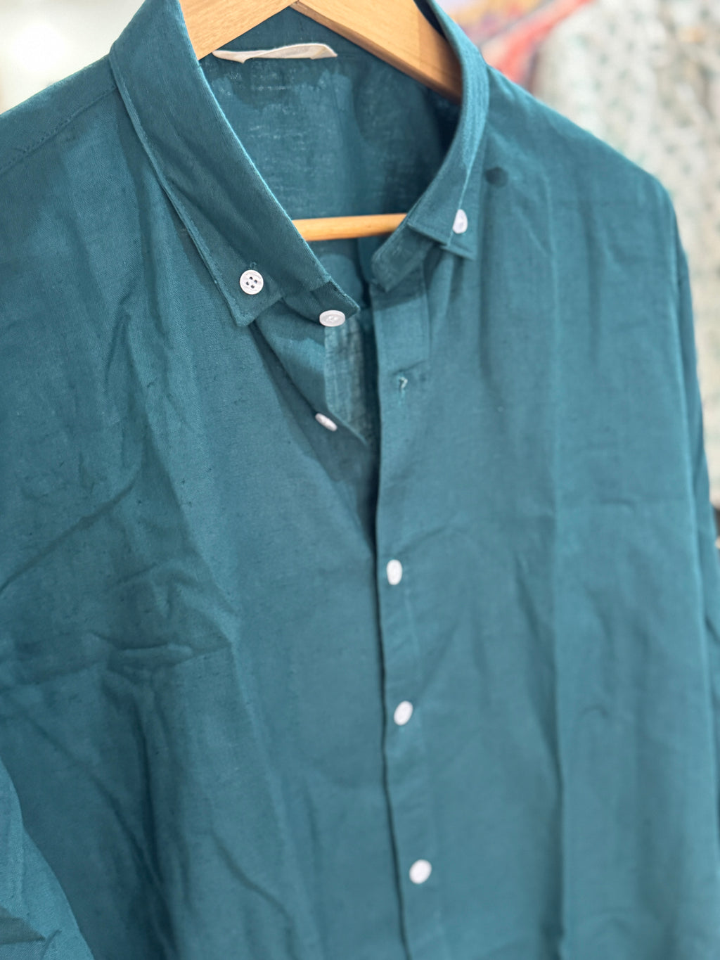 Ocean Green | Finest Pure Linen Men's Shirts