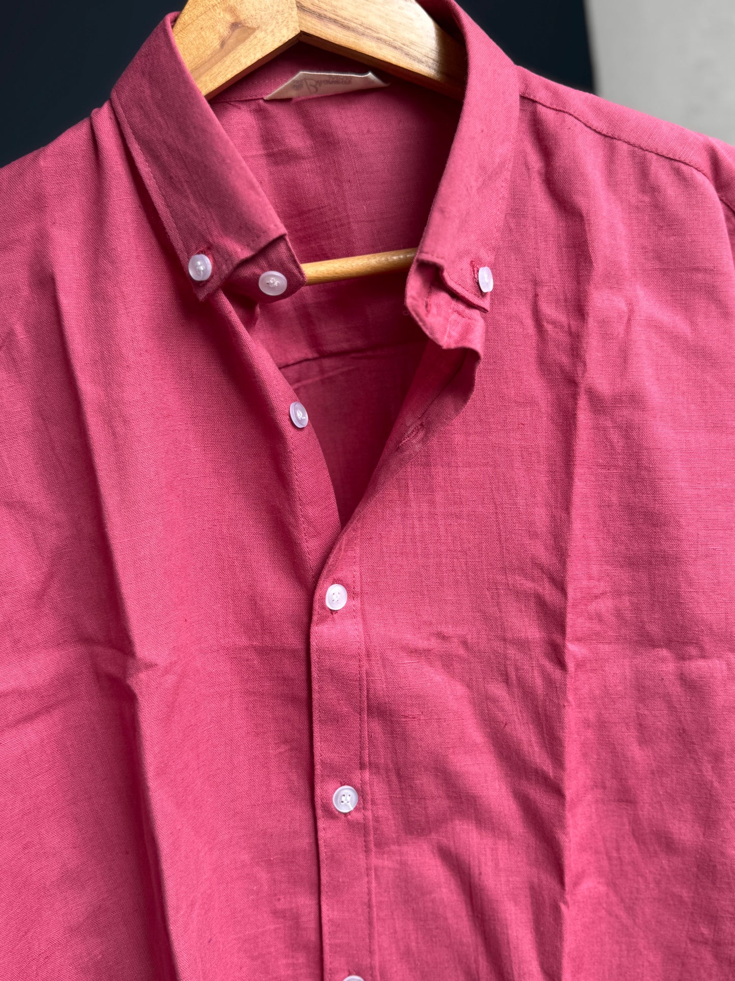 Wood Pink | Finest Pure Linen Men's Shirts