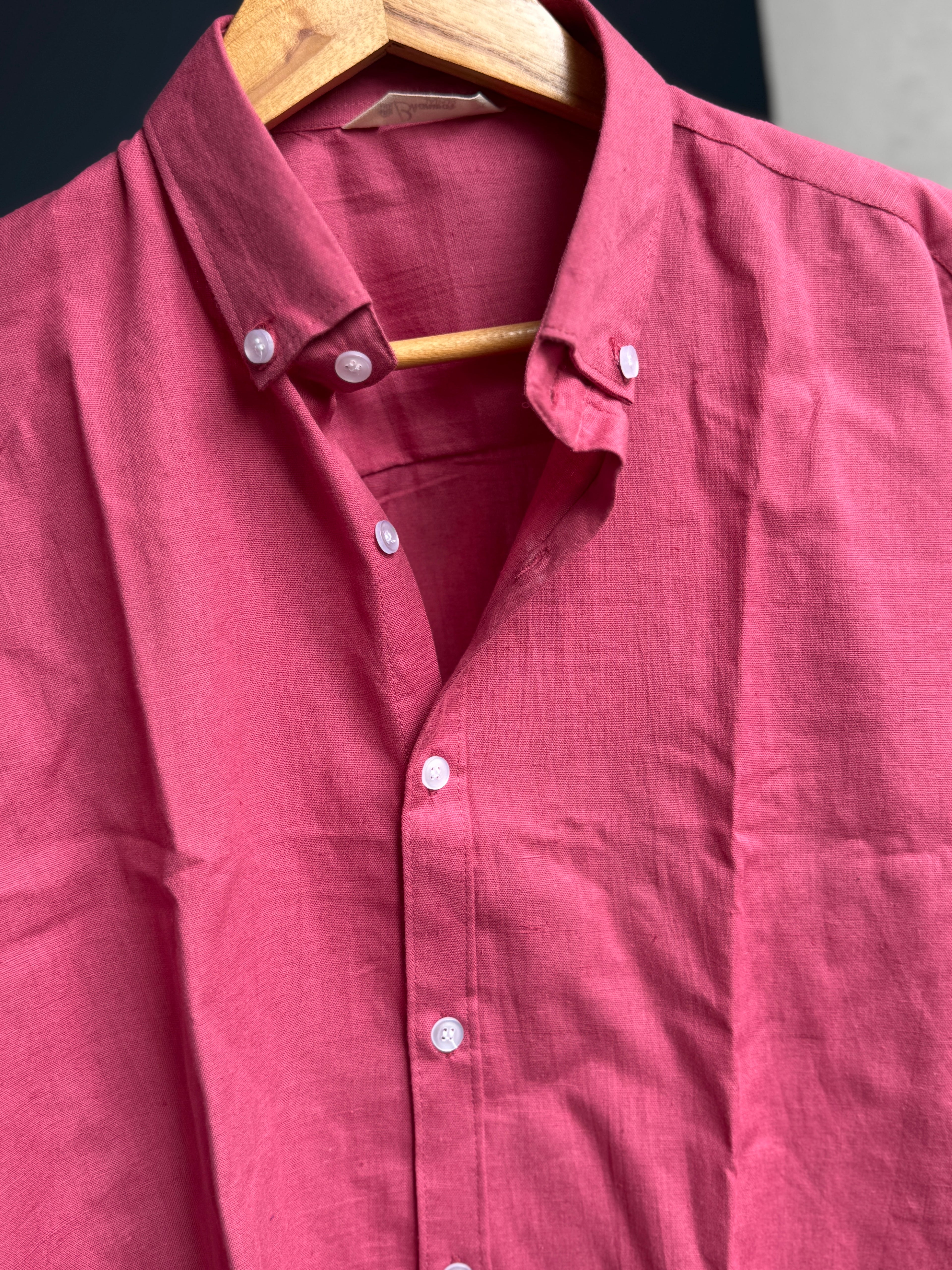 Wood Pink | Finest Pure Linen Men's Shirts