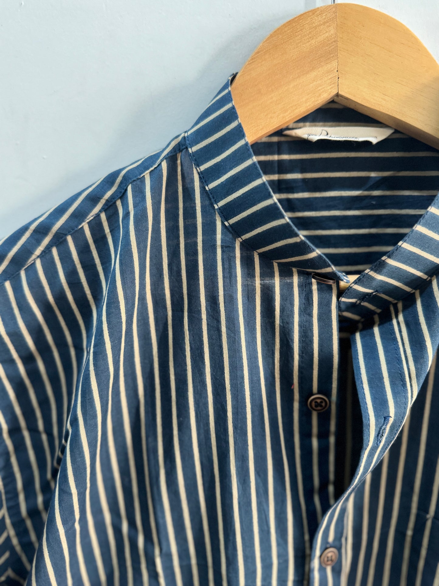 Fine Stripes | Mandarin Collar | Pure Cotton Shirts