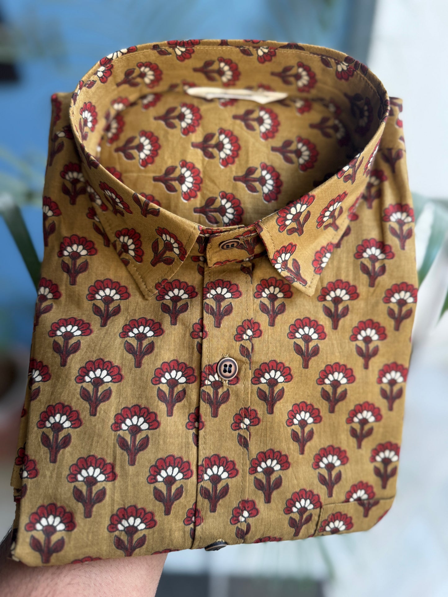 The Indian Mustard | Pure Handblock Printed Shirts