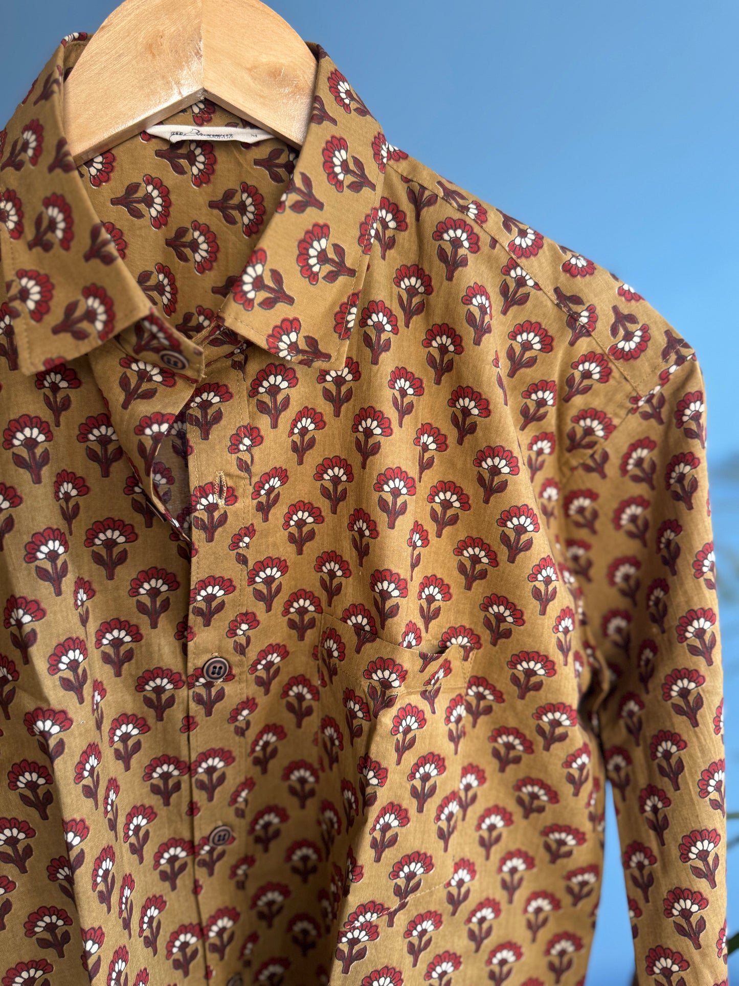 The Indian Mustard | Pure Handblock Printed Shirts