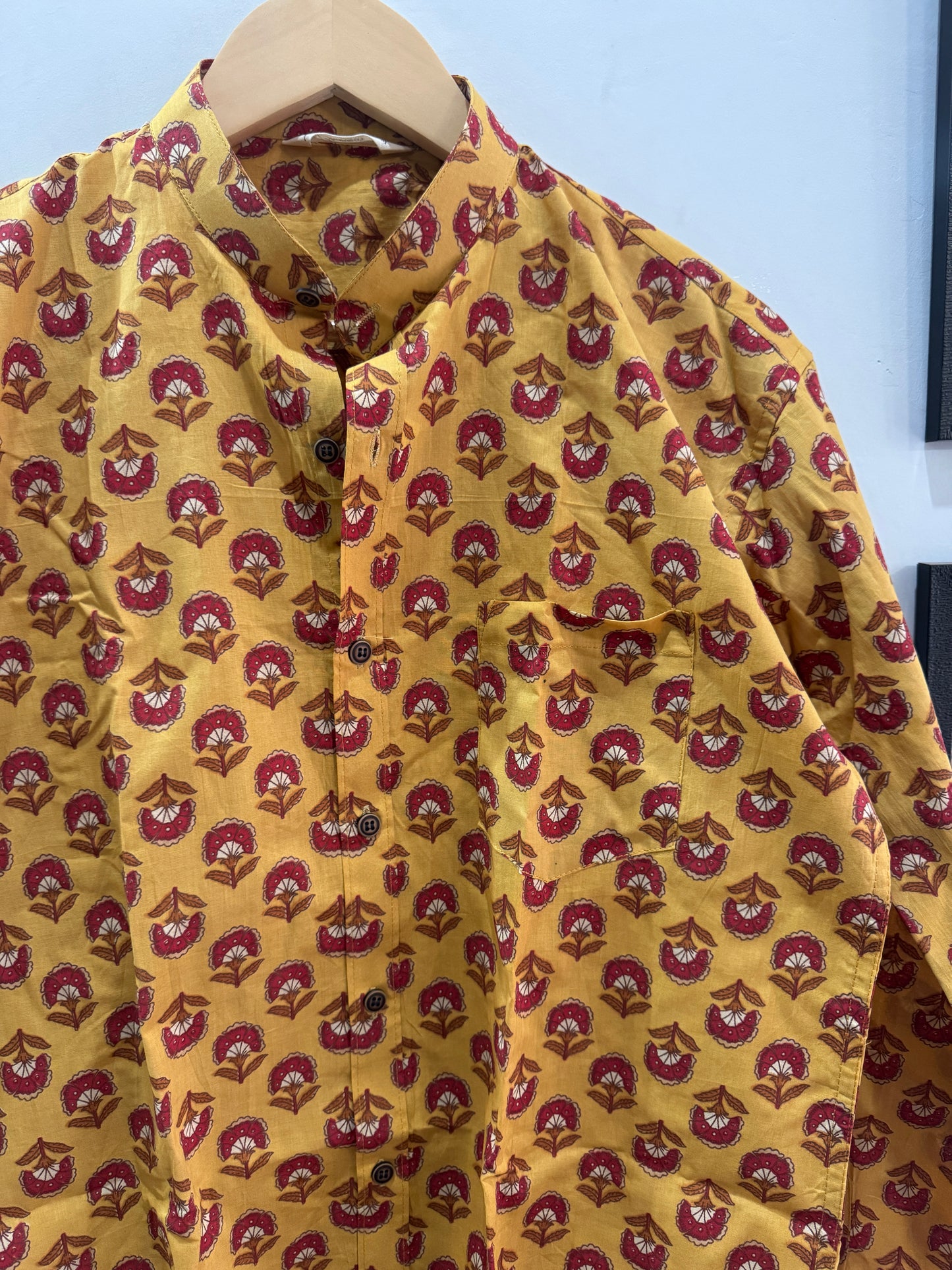 Tuscan Gold | Mandarin Fine Pure Cotton Shirts