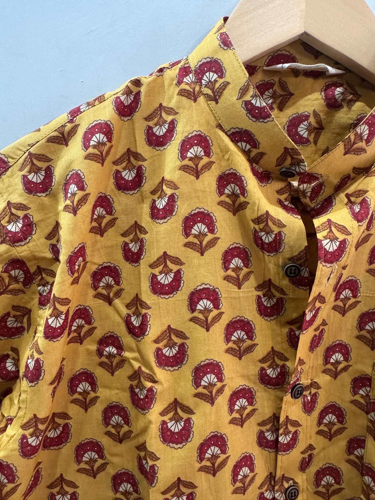 Tuscan Gold | Mandarin Fine Pure Cotton Shirts