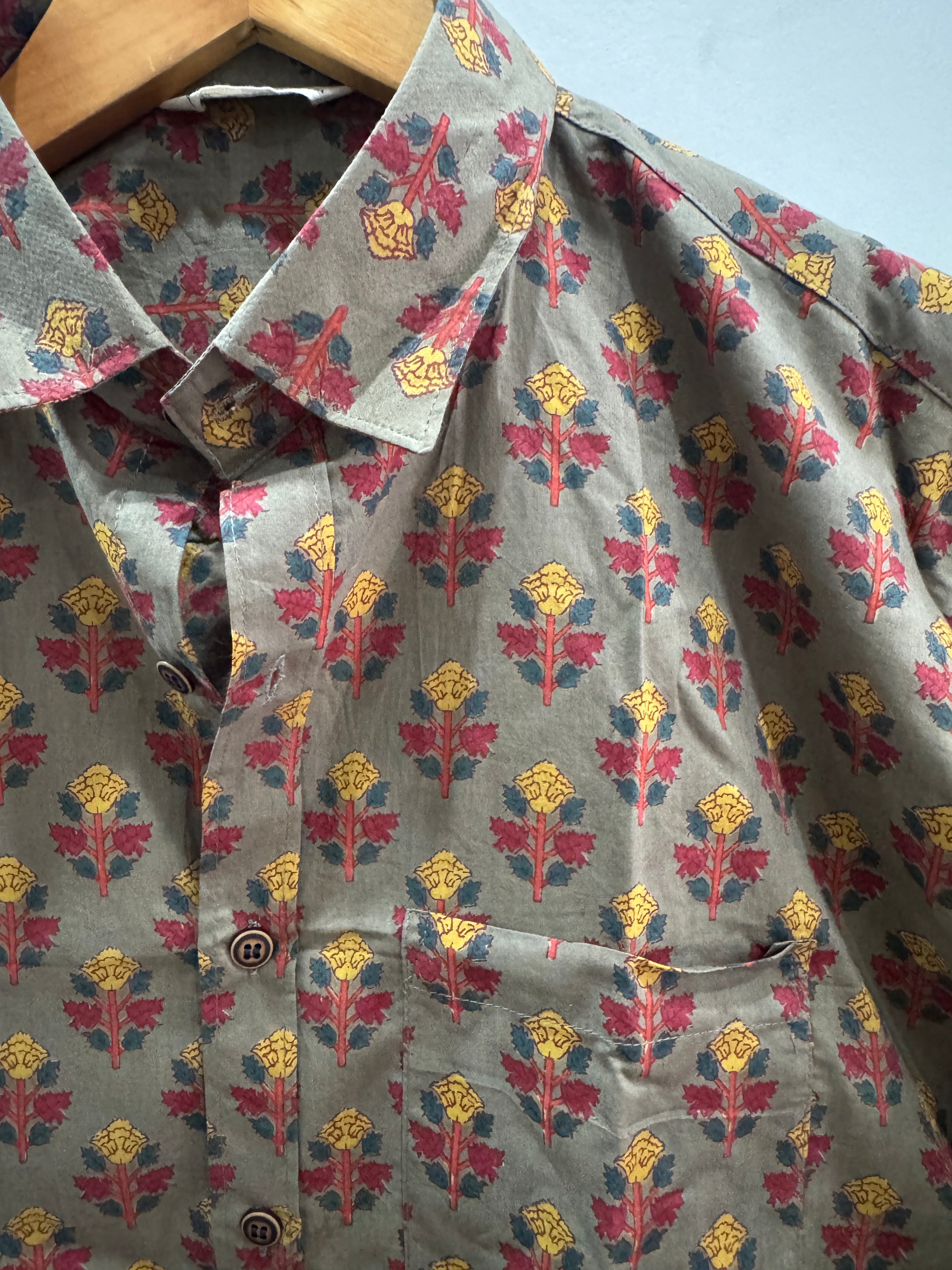 Jaipuri Buta | Fine Hand block Half Sleeves Printed Shirts