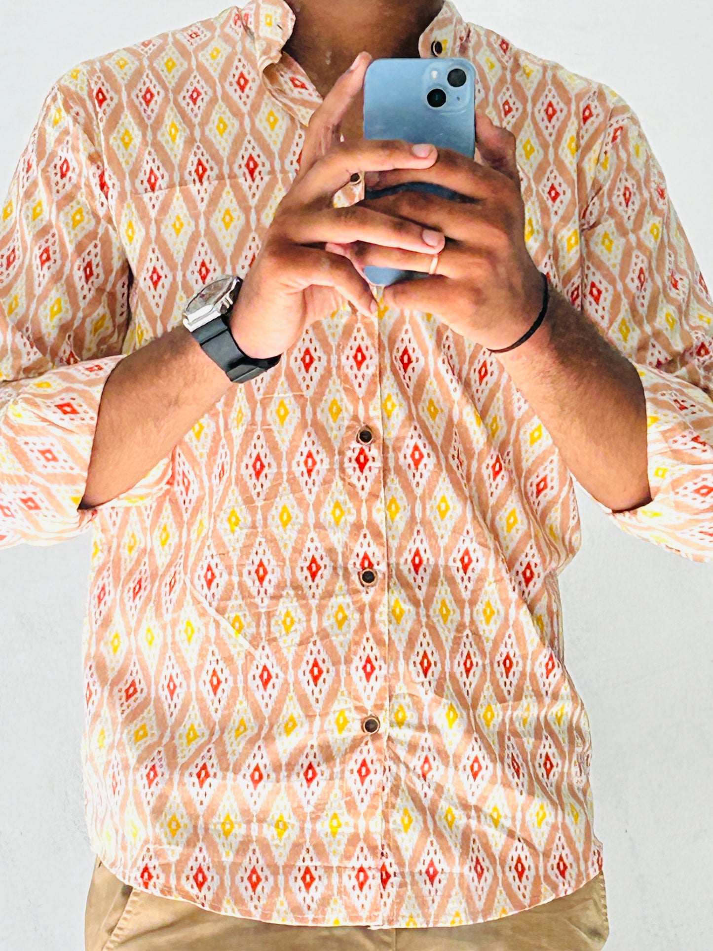 Ikkat Cotton Printed Shirt