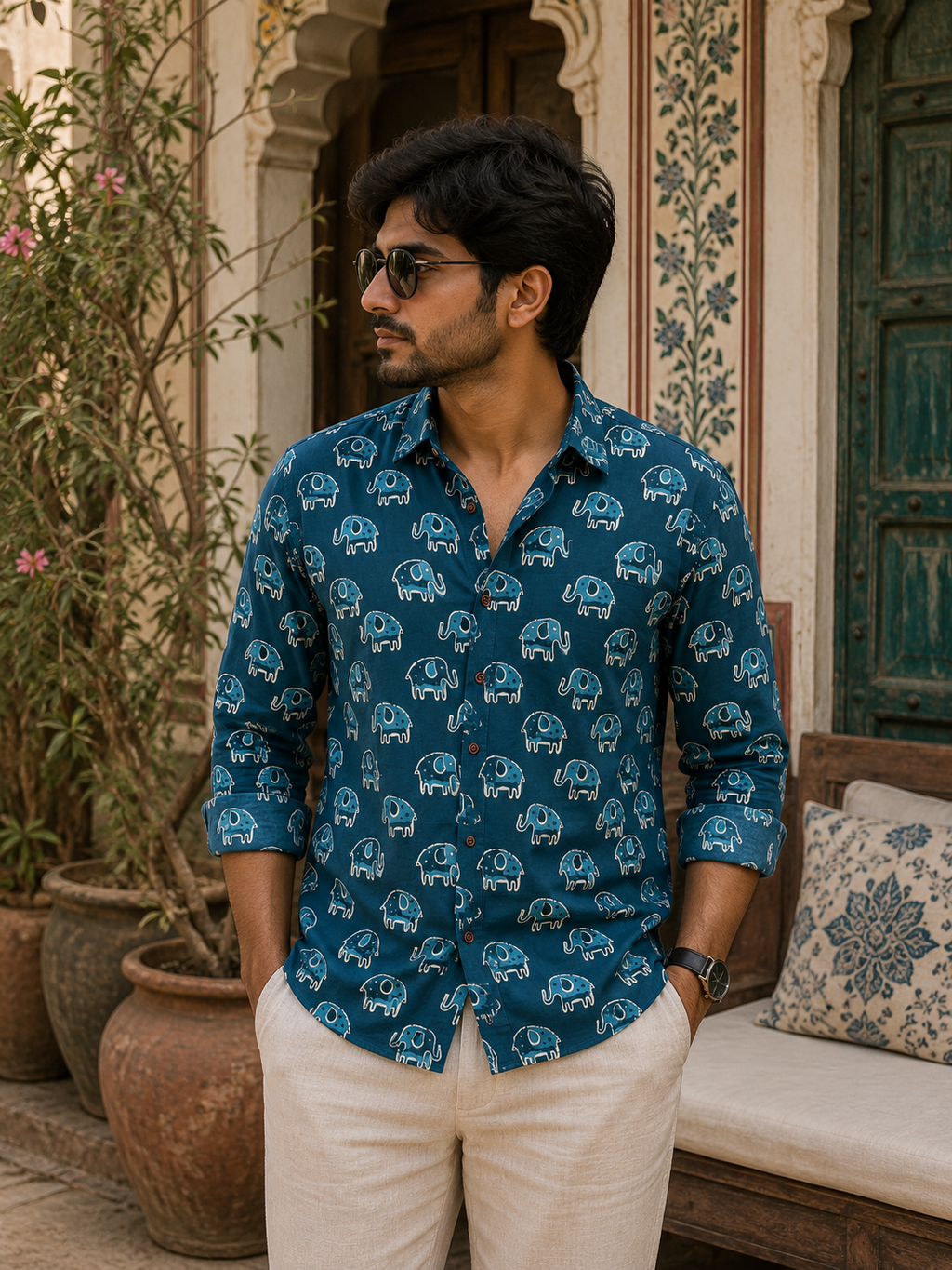 The Blue Tusker | Premium Men's Cotton Shirts