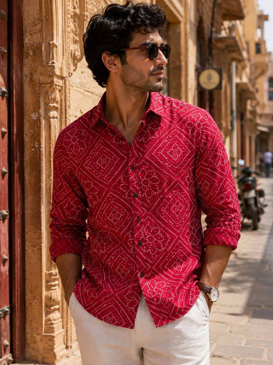Crimson Caravan Shirt | Premium Men's Cotton Shirts