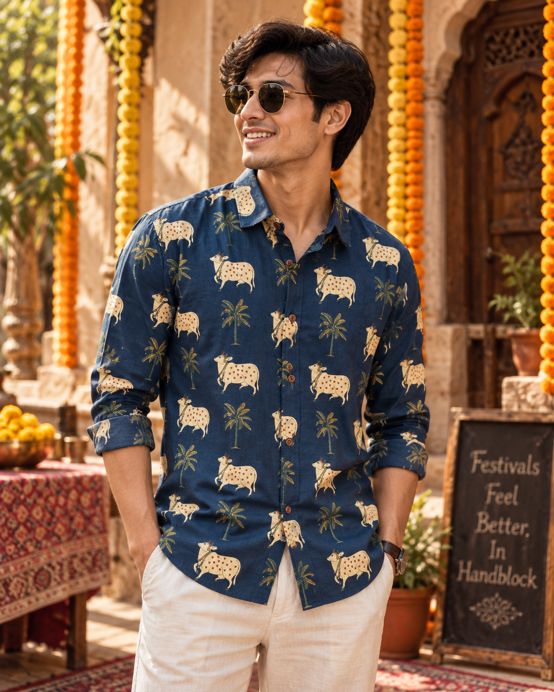 Neelvan Heritage Shirt | Pure Cotton Printed Shirts