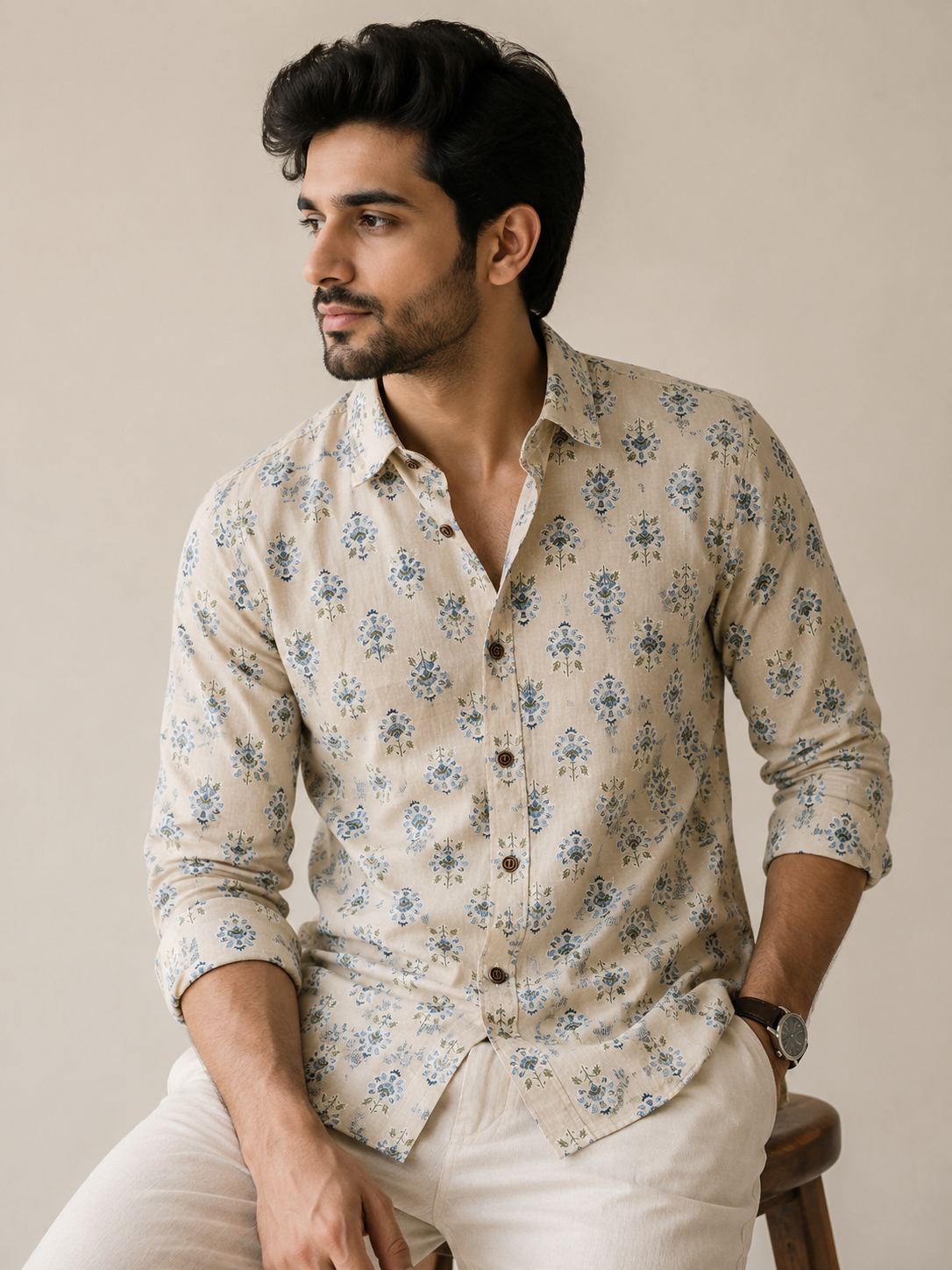 Neel Kamal Festive Shirt | Pure Cotton Printed Shirts