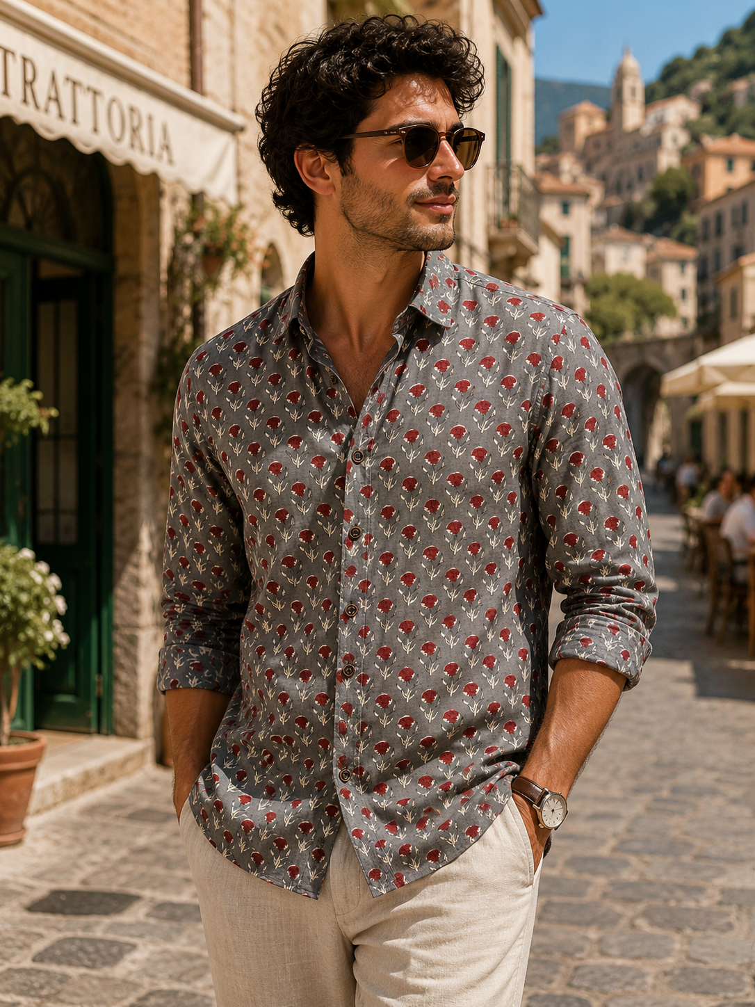 Tuscan Bloom Shirt | Premium Men's Cotton Shirts