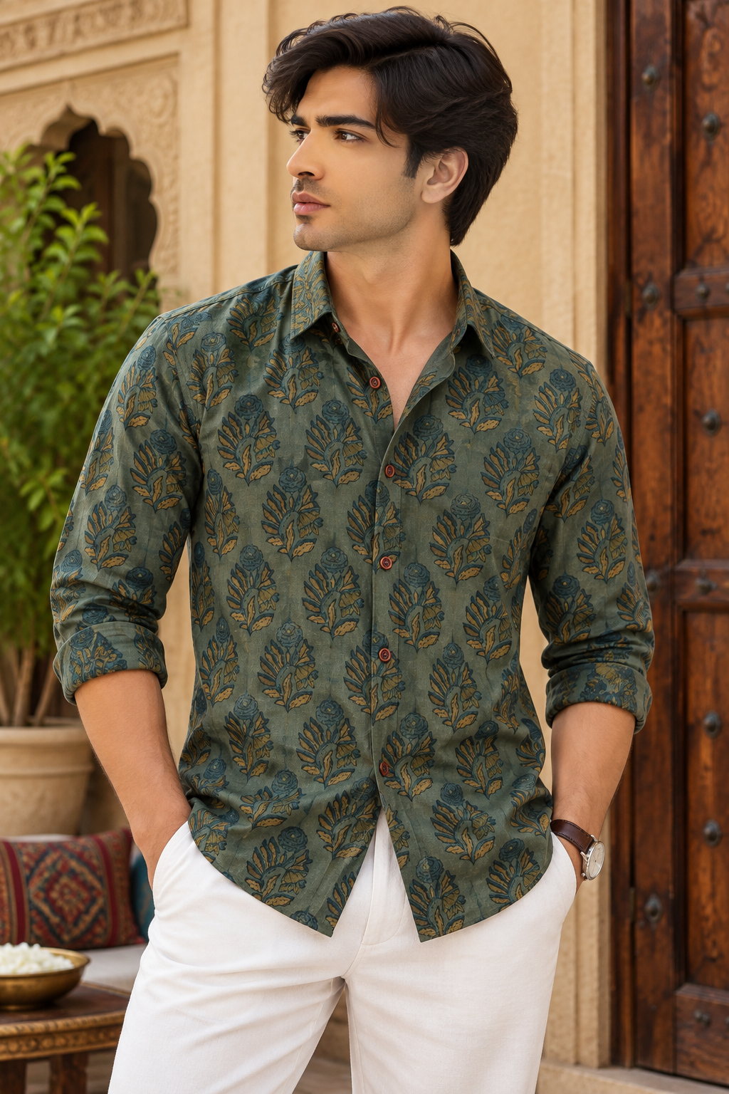 Azzaro Premium Shirt | Pure Cotton Printed Shirts