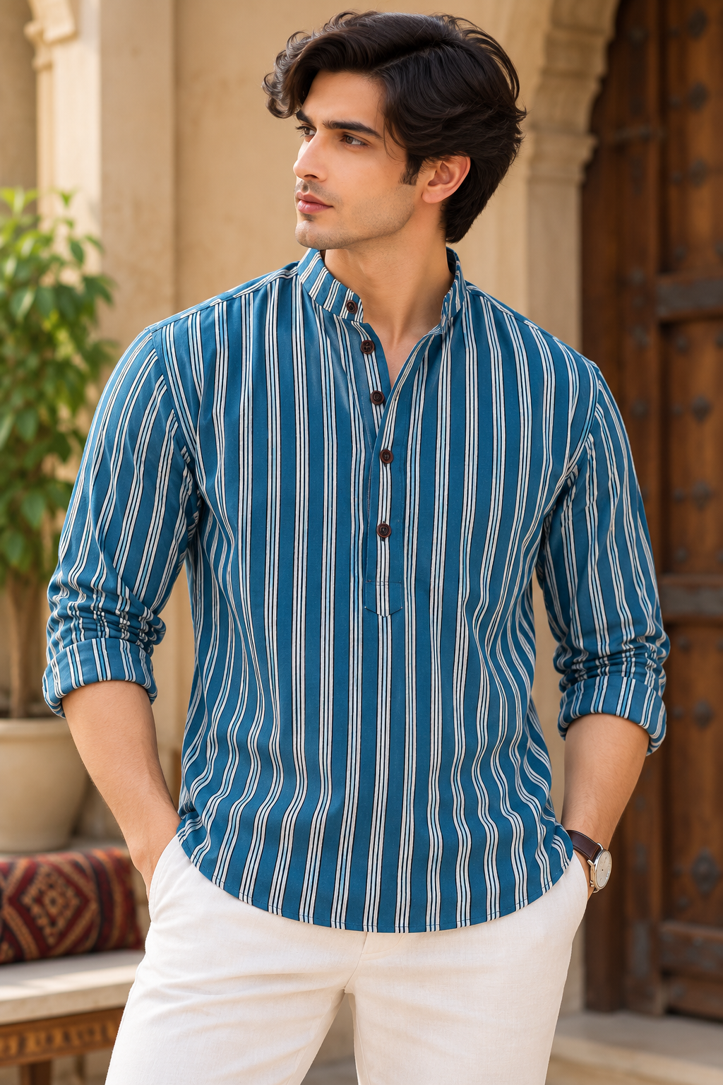 The Indigo Edit | Premium Short Kurtas for Men's