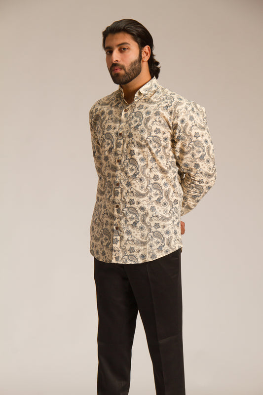 Geomateric | Mens Cotton Printed Shirt