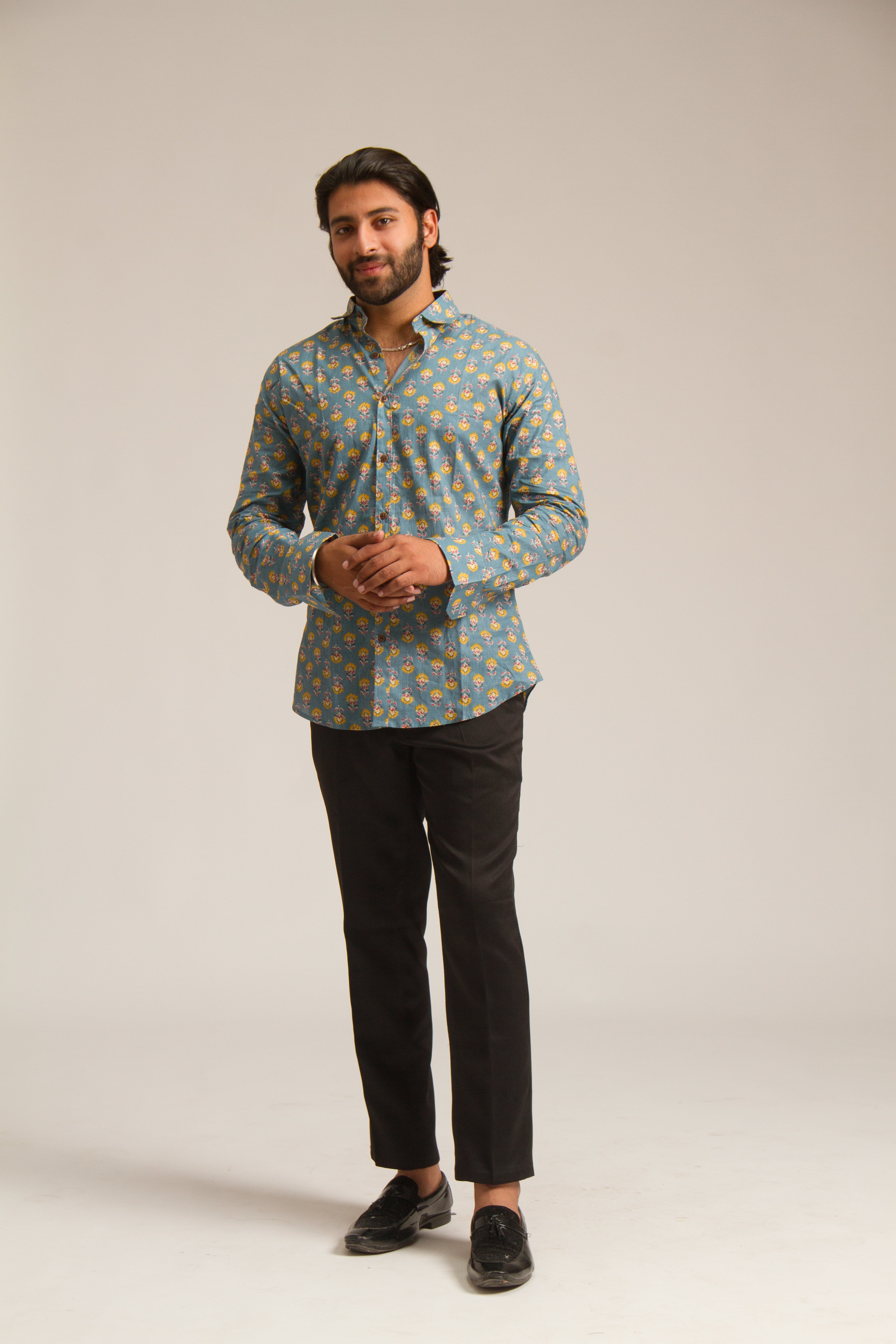 Bee Garden | Mens Cotton Printed Shirt