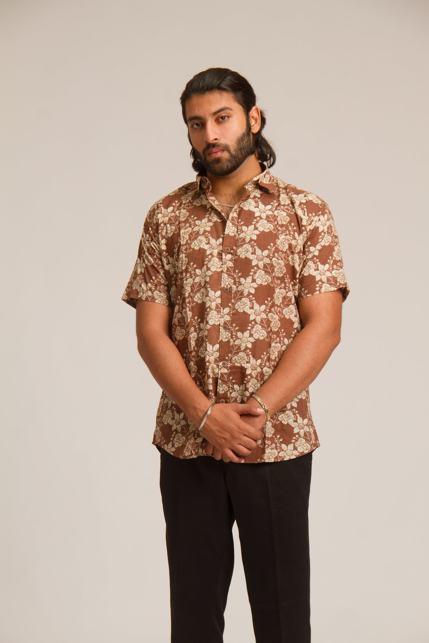 Brown bunch | Sanganeri Shirt