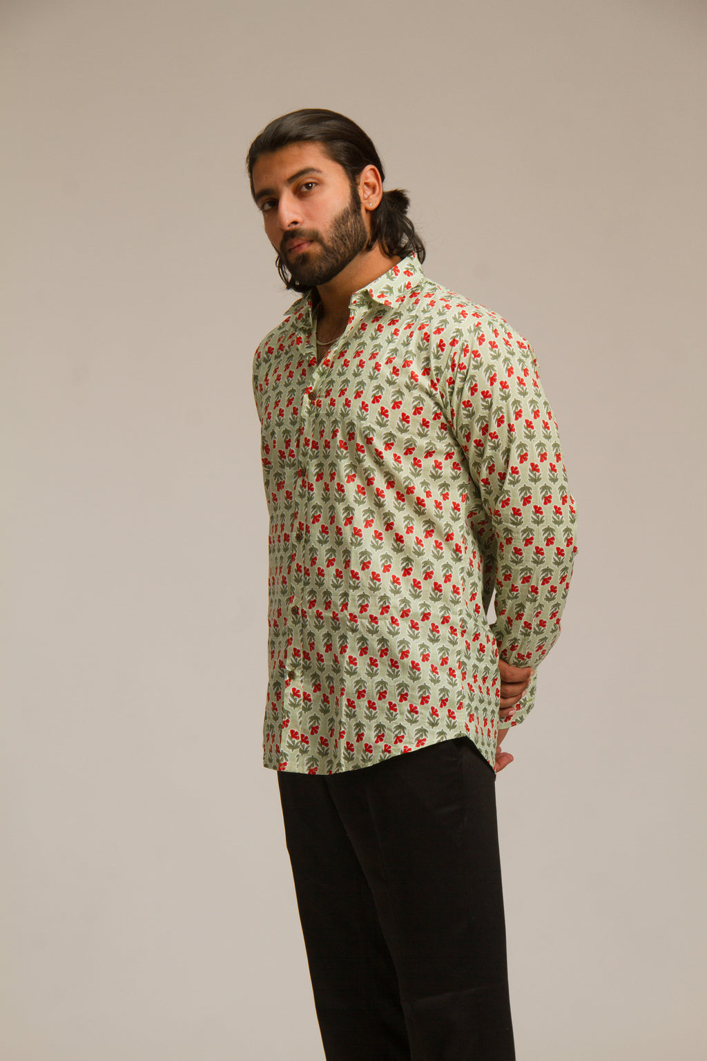 Green Valley Summer  | Men's Cotton Printed Shirt