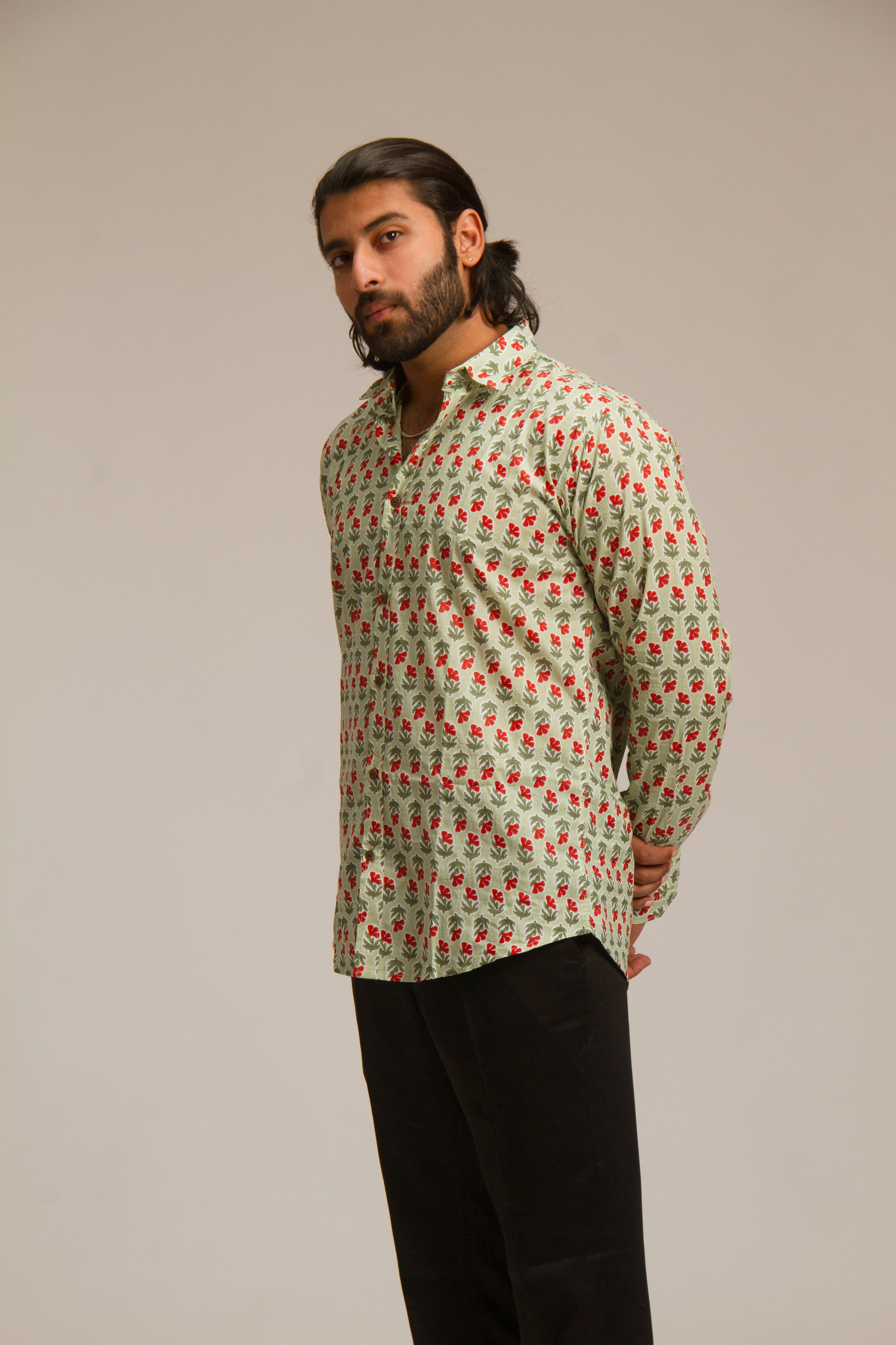 Green Valley Summer  | Men's Cotton Printed Shirt